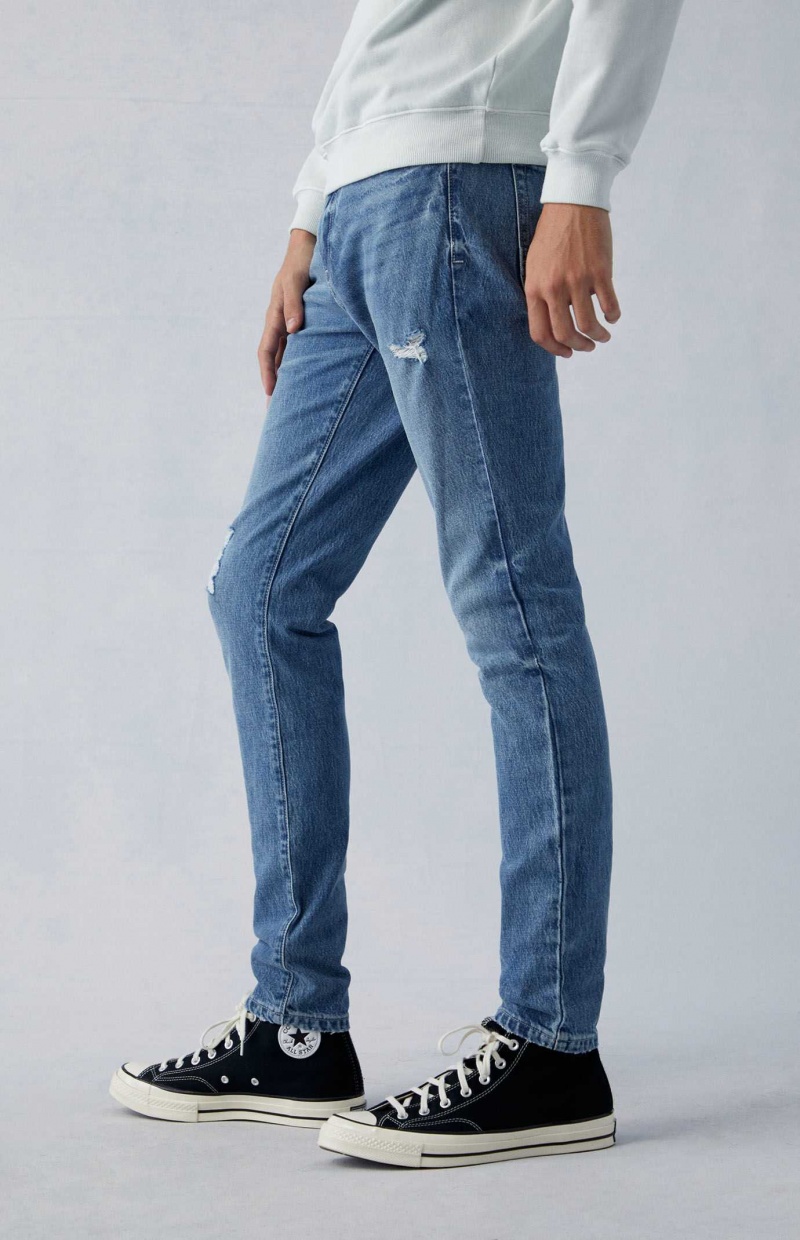 Jean PacSun Confort Stretch Indigo Mince Homme Indigo | 209584NVH