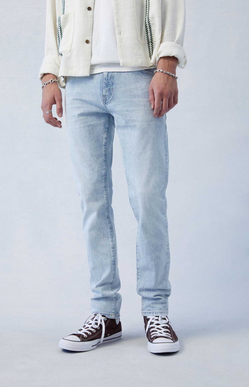 Jean PacSun Eco Confort Stretch Light Indigo Slim Homme Indigo Clair | 941387HWO