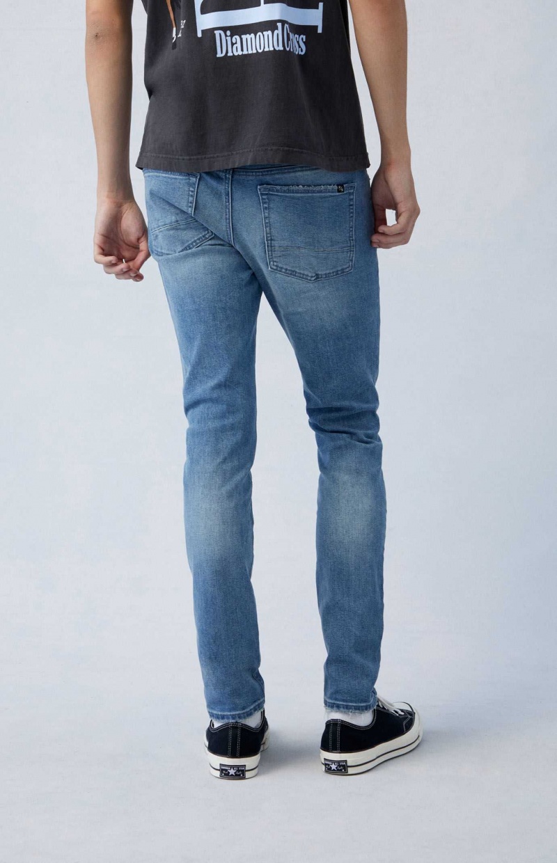 Jean PacSun Eco High Stretch Indigo Mince Homme Indigo | 615749ZDS