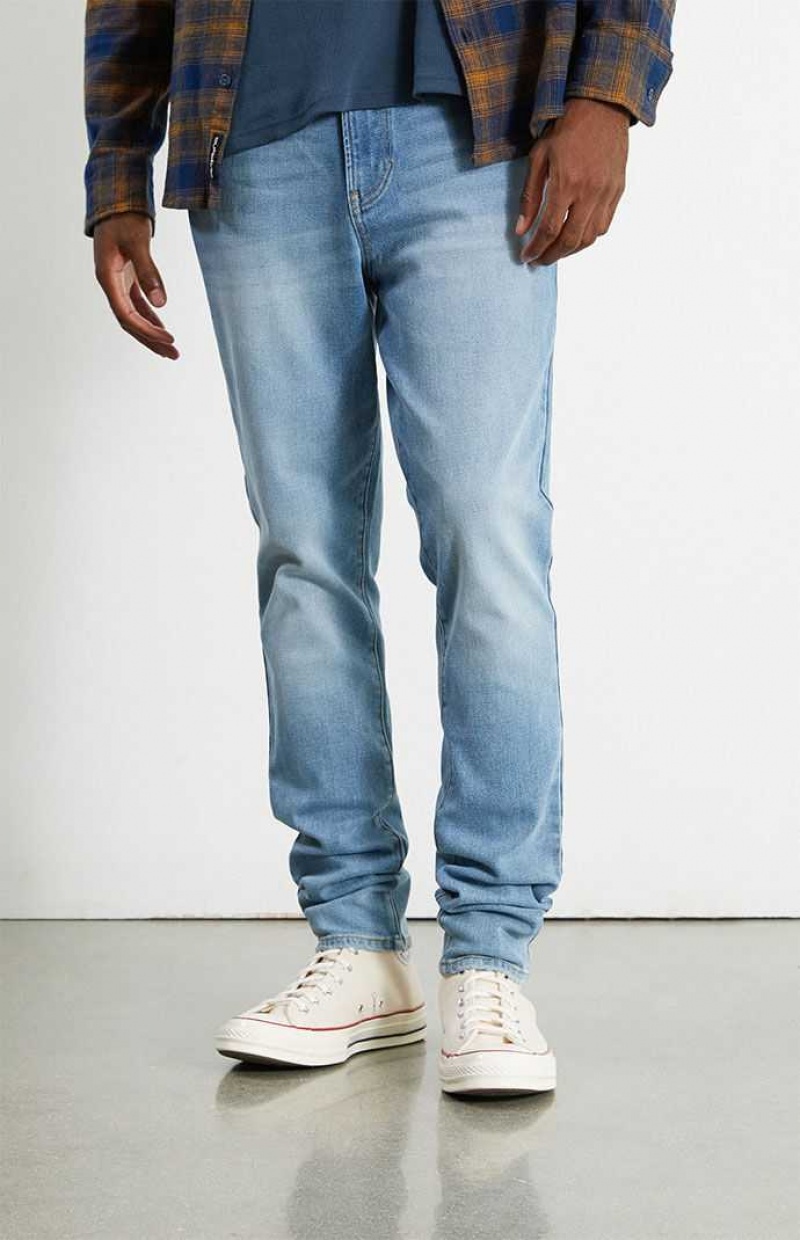 Jean PacSun Eco Medium Wash Stacked Mince Homme Indigo | 819753ZVD