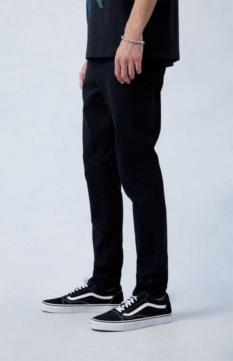 Jean PacSun High Stretch Black Stacked Mince Homme Noir | 287543ABY