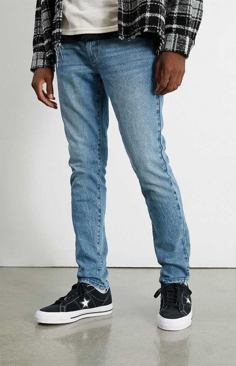 Jean PacSun Medium Indigo Mince Confort Stretch Homme Indigo | 807415GYF