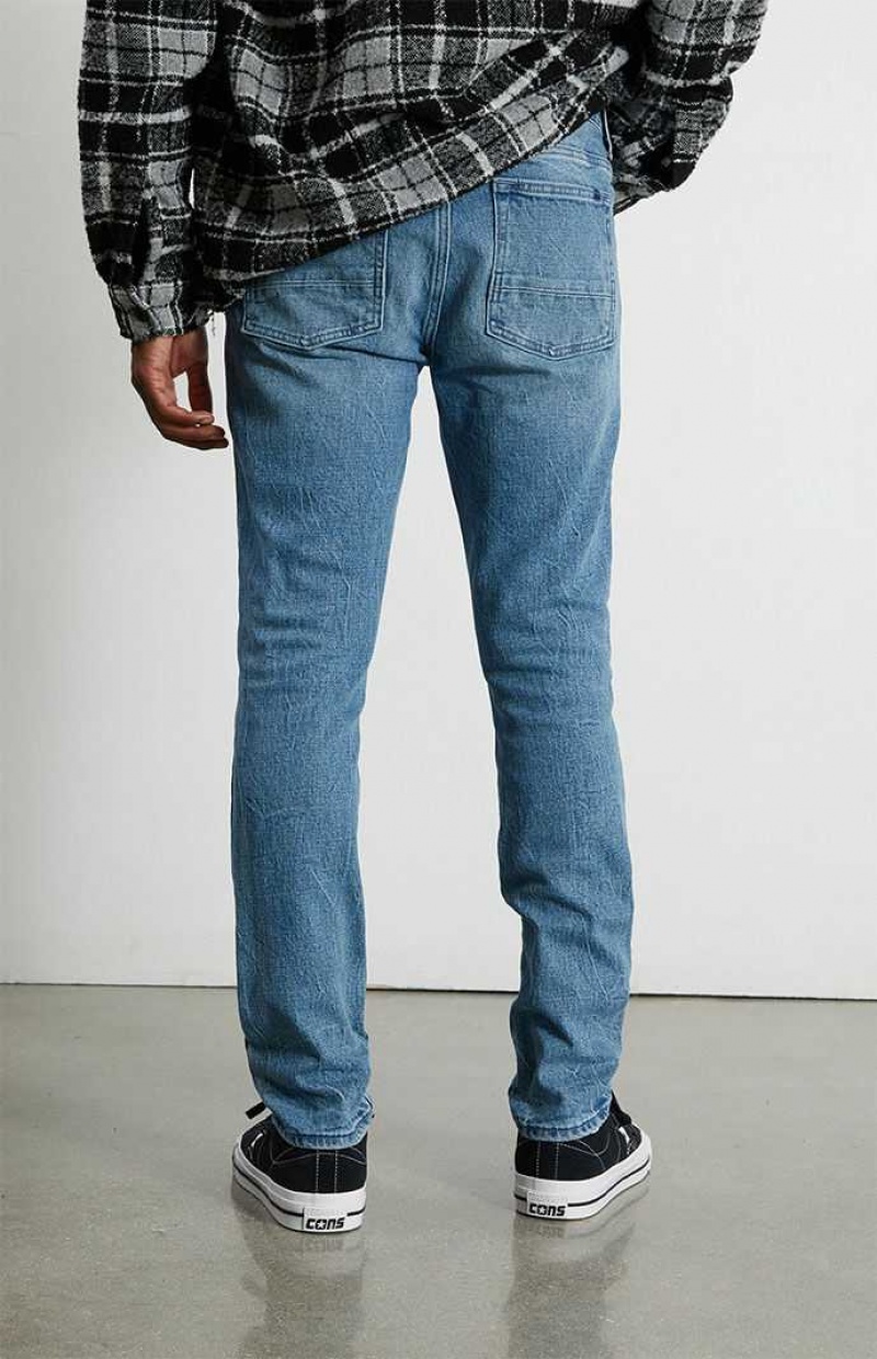 Jean PacSun Medium Indigo Mince Confort Stretch Homme Indigo | 807415GYF