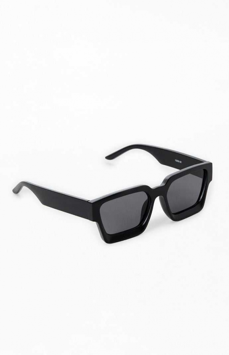 Lunette de Soleil PacSun Black Square Frame Homme Noir | 129605TZH