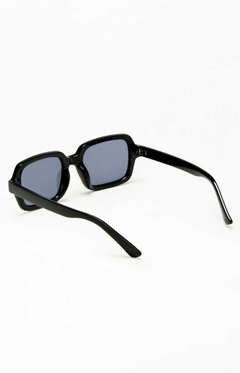 Lunette de Soleil PacSun Plastic Square Femme Noir | 547129PDZ