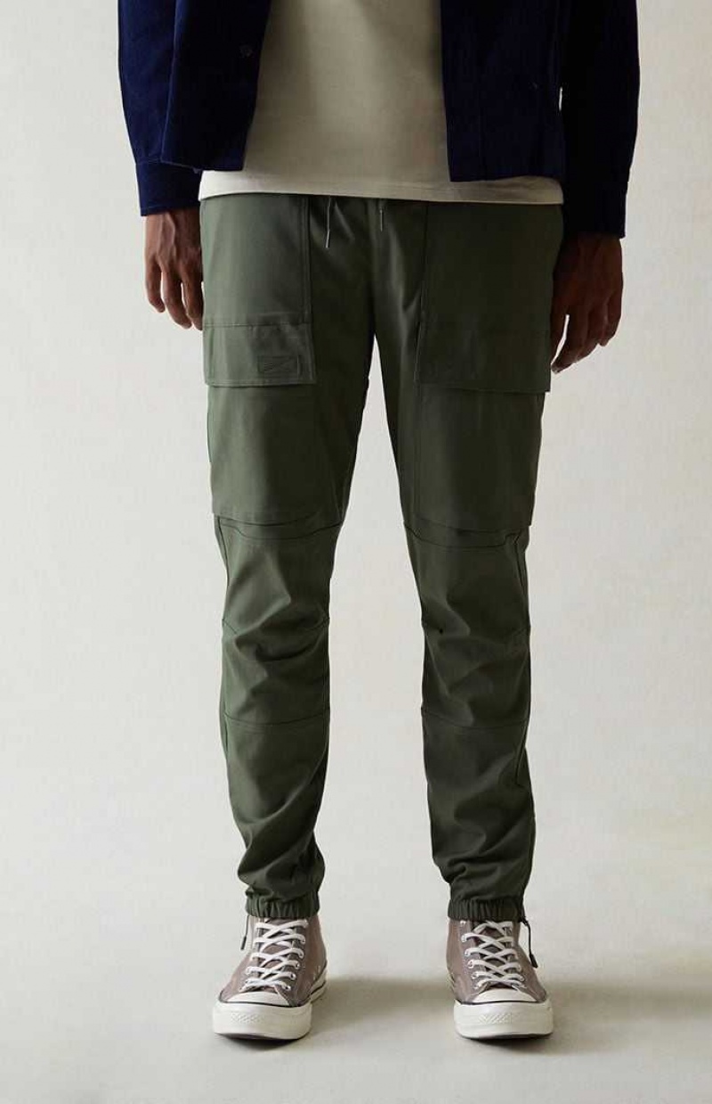 Pantalon Jogger PacSun Performance Olive Slim Homme Vert | 921345DUA