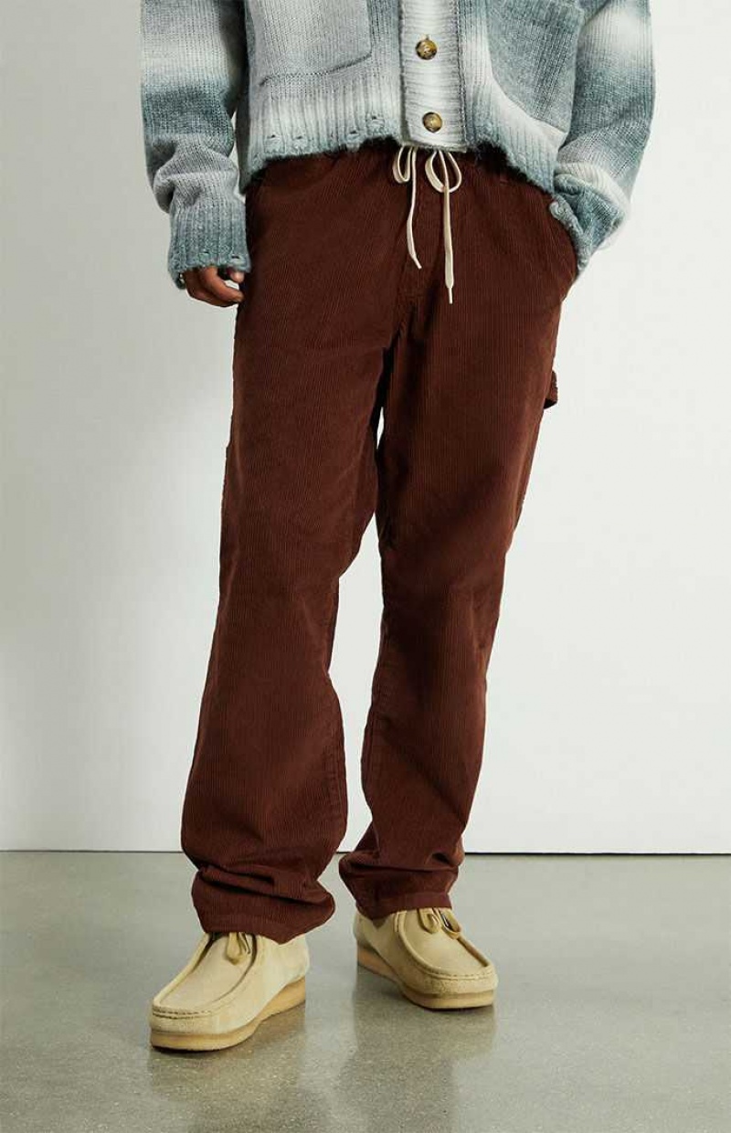 Pantalon PacSun Brown Corduroy Drawstring Carpenter Homme Marron | 917240TRH