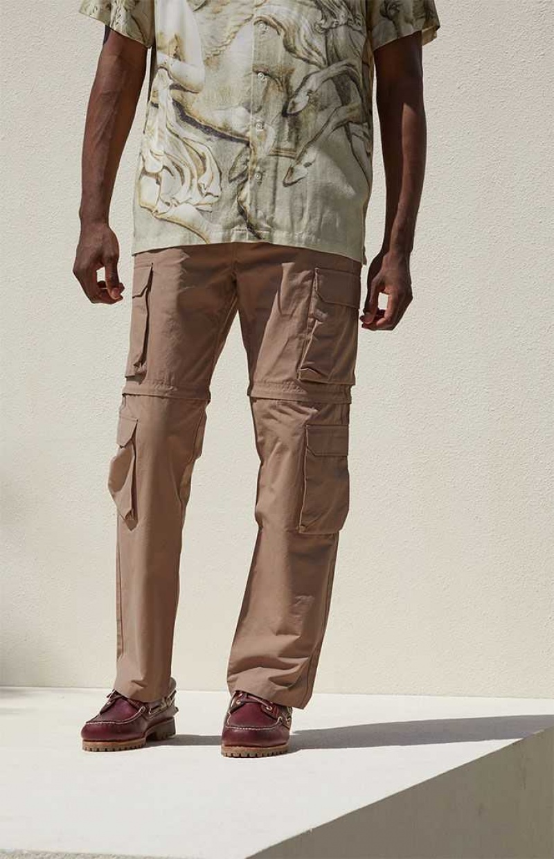 Pantalon PacSun Brown Zip Off Cargo Homme Marron | 683475LSM