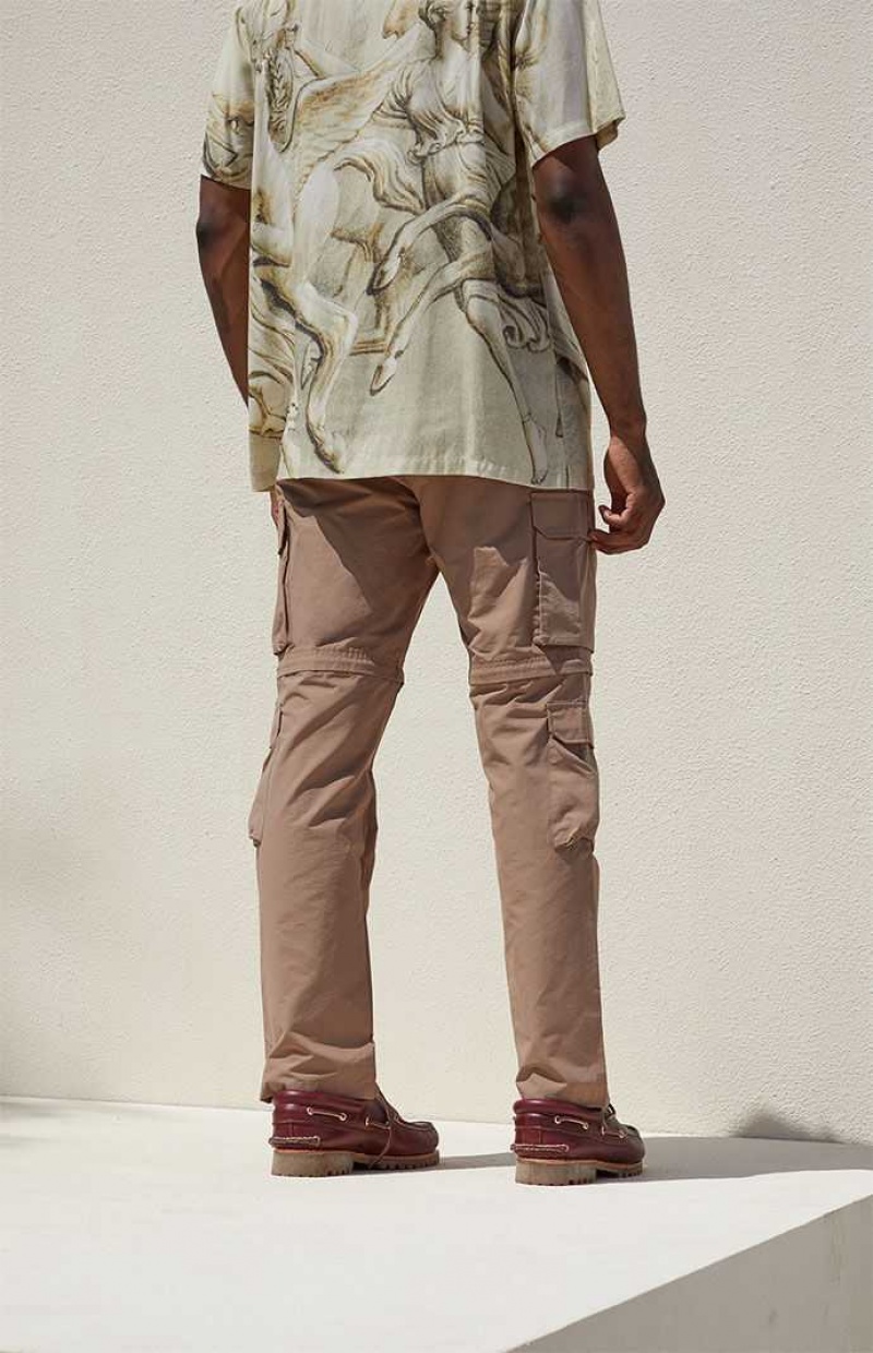 Pantalon PacSun Brown Zip Off Cargo Homme Marron | 683475LSM