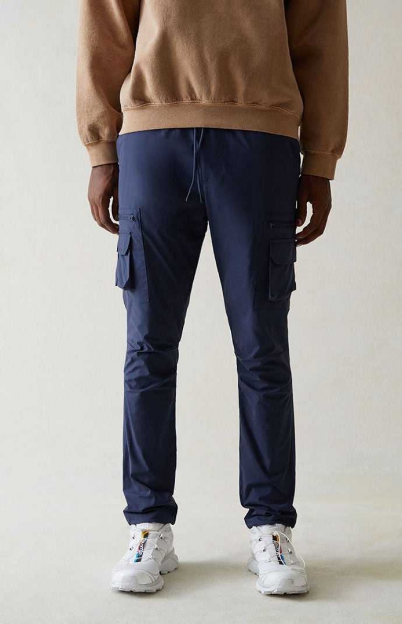 Pantalon PacSun Eco Stretch Blue Slim Cargo Homme Bleu | 309168LUD