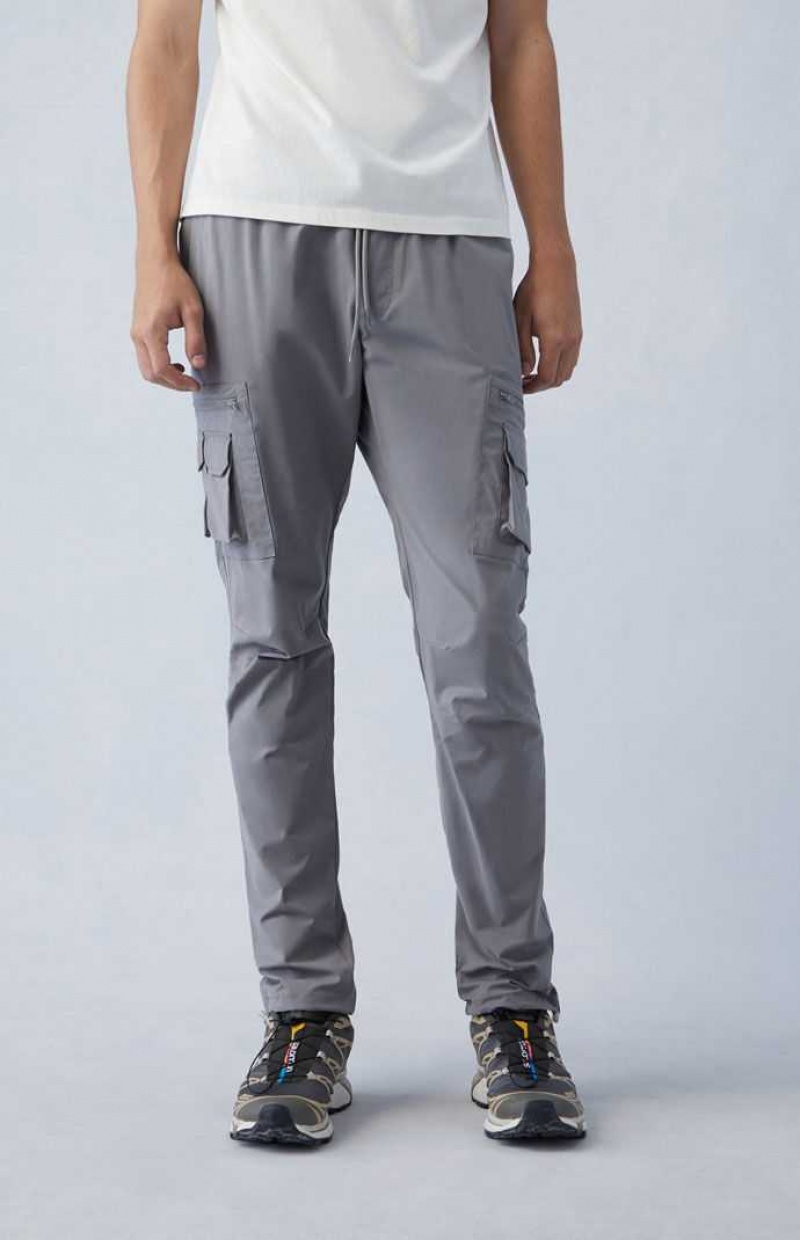 Pantalon PacSun Eco Stretch Gray Slim Cargo Homme Grise | 206758CTS