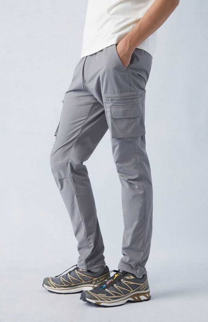 Pantalon PacSun Eco Stretch Gray Slim Cargo Homme Grise | 206758CTS