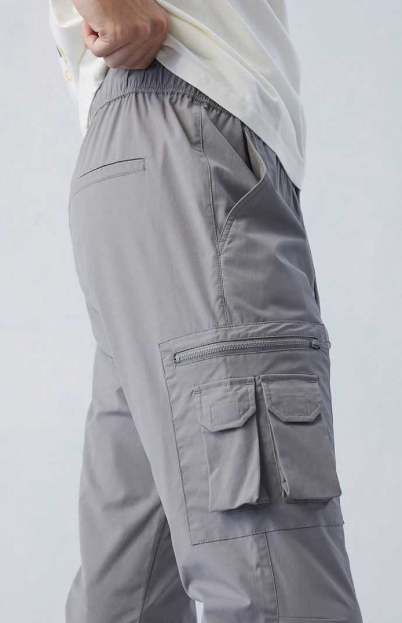 Pantalon PacSun Eco Stretch Gray Slim Cargo Homme Grise | 206758CTS