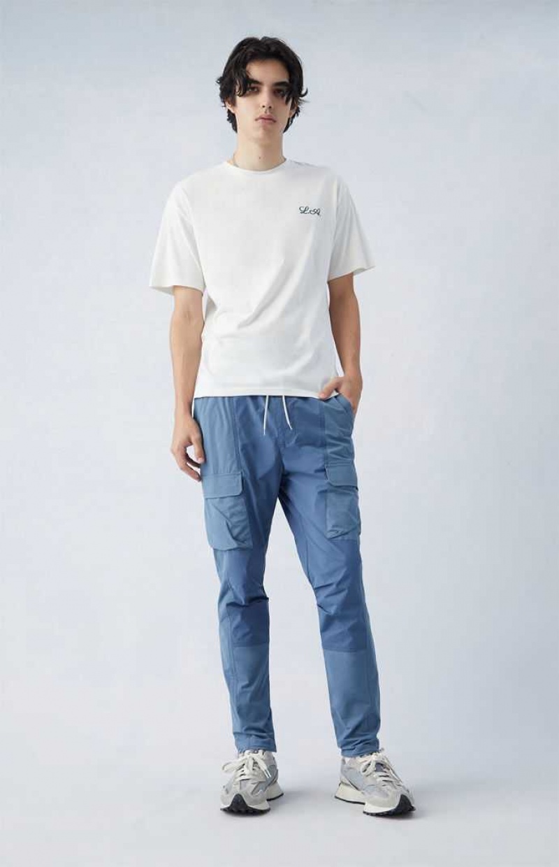 Pantalon PacSun Eco Stretch Nylon Blue Slim Cargo Homme Bleu | 761892GOS