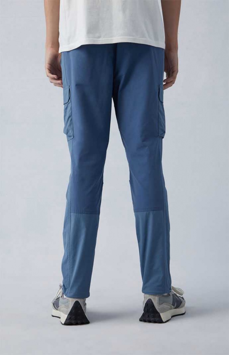 Pantalon PacSun Eco Stretch Nylon Blue Slim Cargo Homme Bleu | 761892GOS