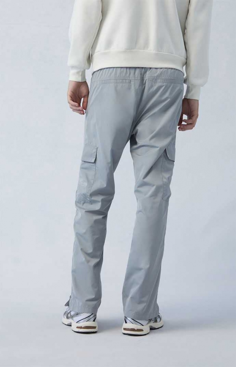 Pantalon PacSun Gray Nylon Droit Cargo Homme Grise | 421308DMO