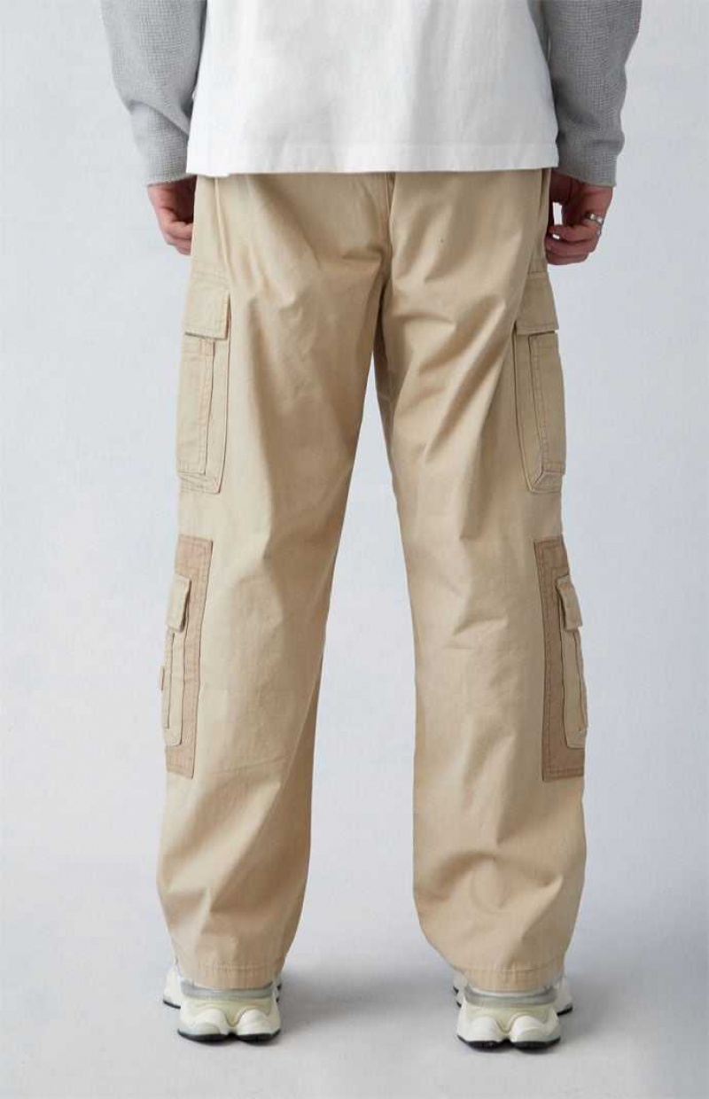 Pantalon PacSun Khaki Tela gy Cargo Homme Kaki | 568391DEV