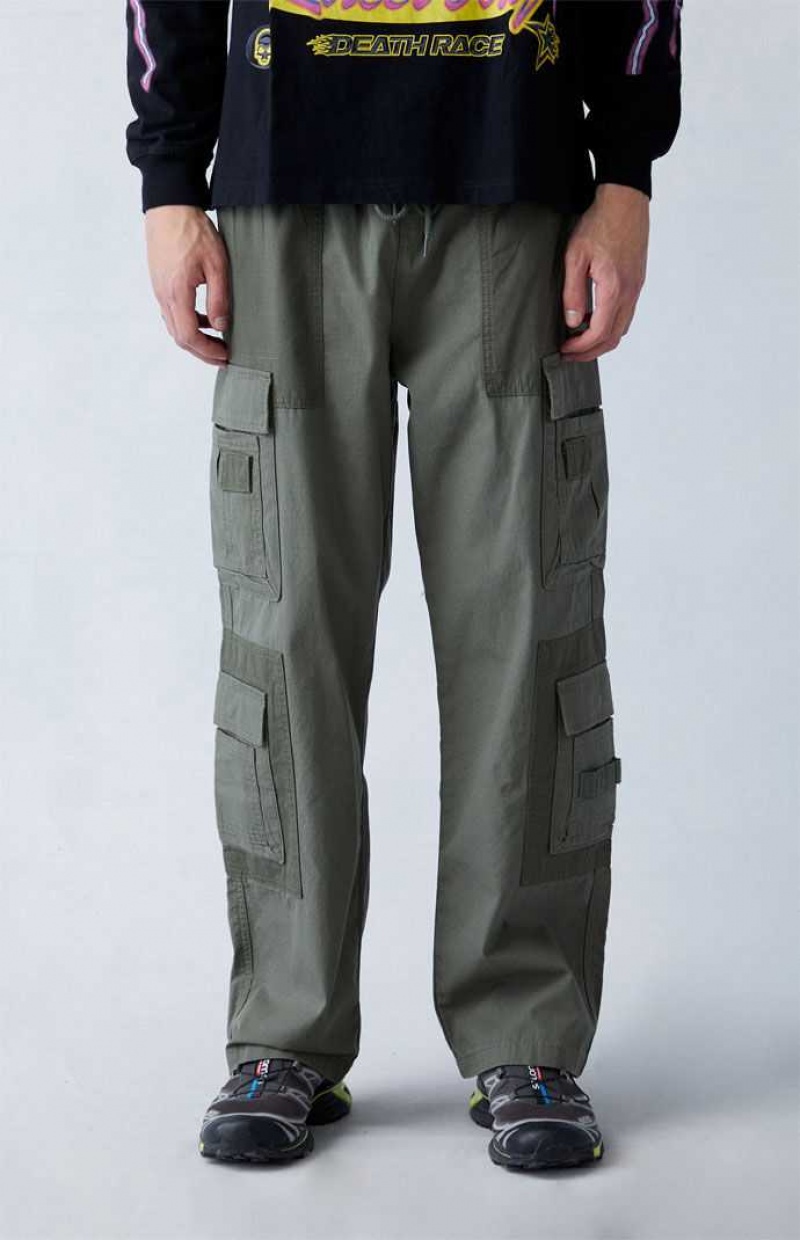 Pantalon PacSun Olive Tela gy Cargo Homme Vert Olive | 786092ECQ