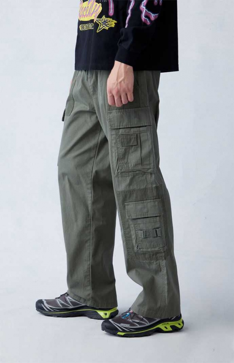 Pantalon PacSun Olive Tela gy Cargo Homme Vert Olive | 786092ECQ