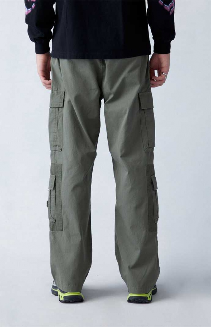 Pantalon PacSun Olive Tela gy Cargo Homme Vert Olive | 786092ECQ