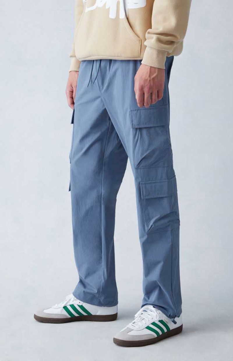 Pantalon PacSun Performance Stretch Blue Droit Cargo Homme Bleu | 470582QMN