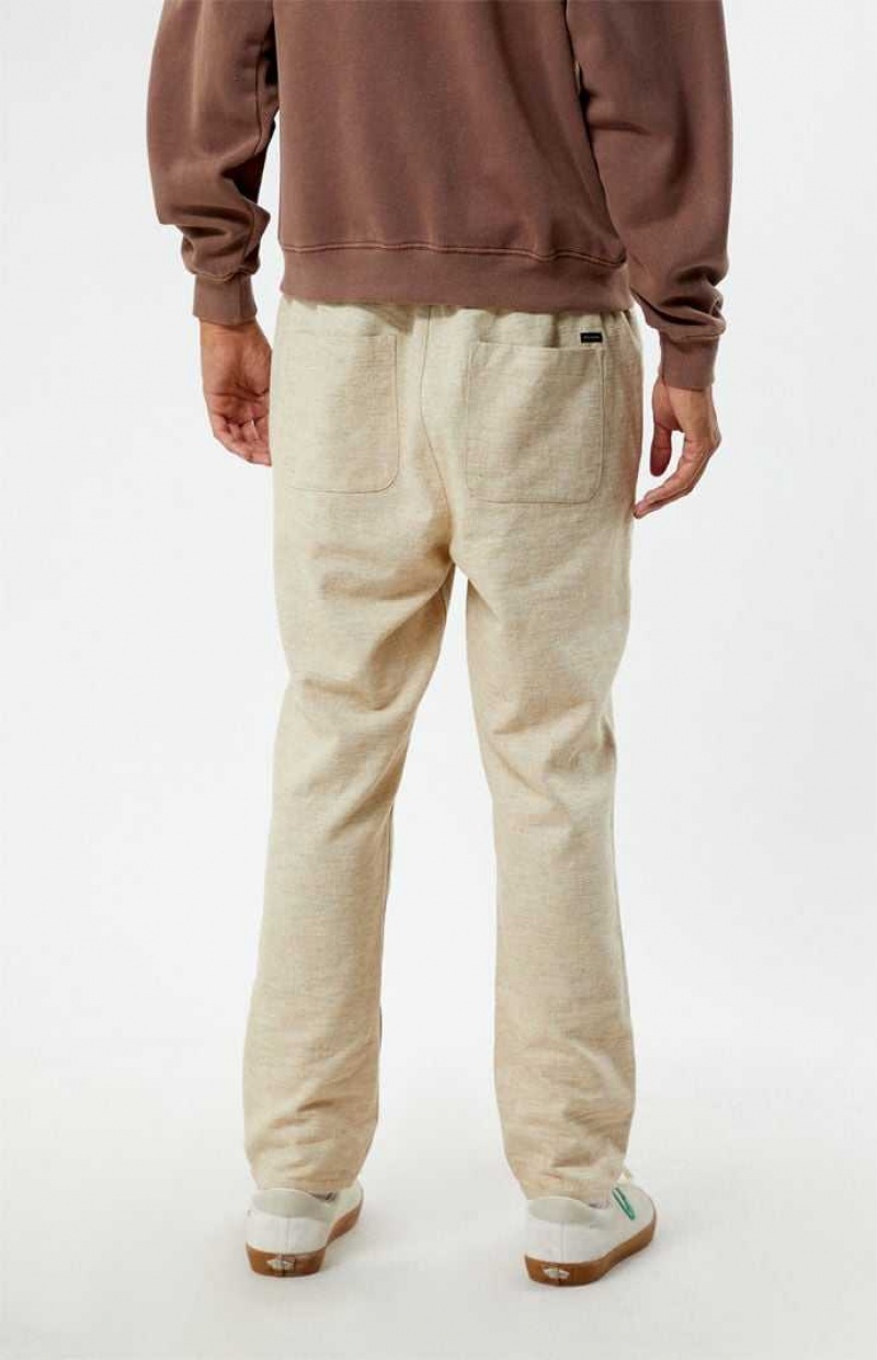 Pantalon PacSun Slim Linen Homme Blanche | 857360OBE