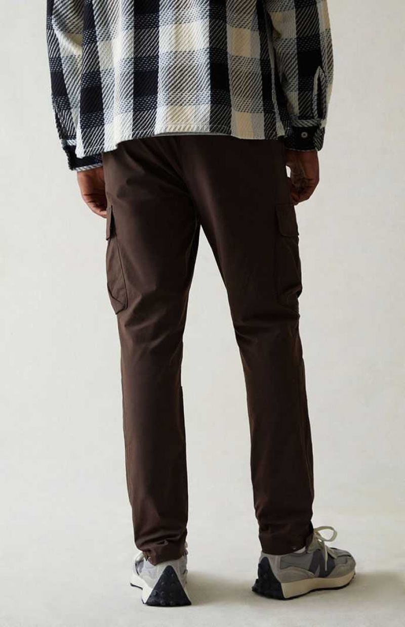 Pantalon PacSun Stretch Brown Slim Cargo Homme Marron | 304285EZJ