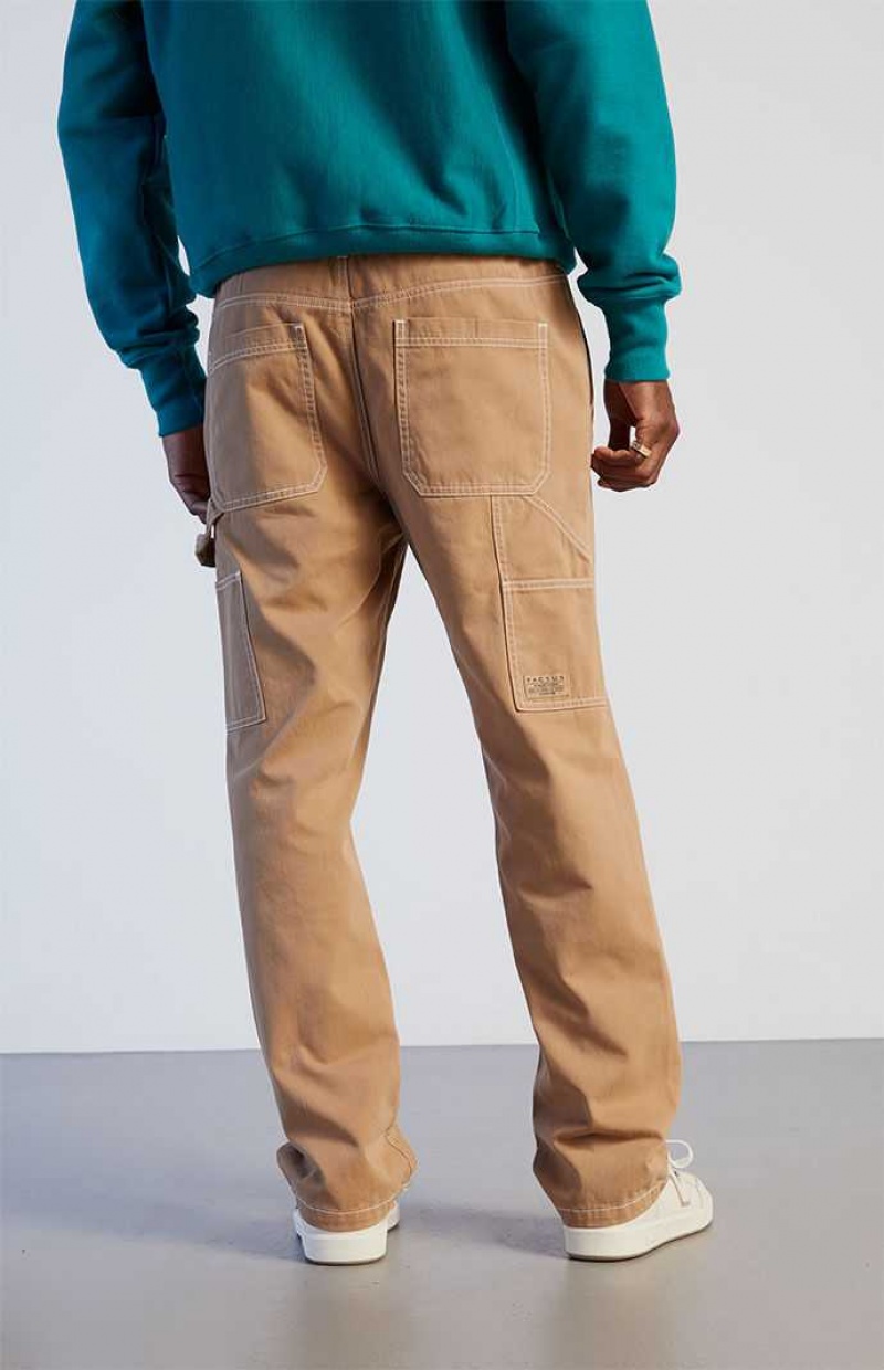 Pantalon PacSun Twill Carpenter Homme Marron | 520438PRI