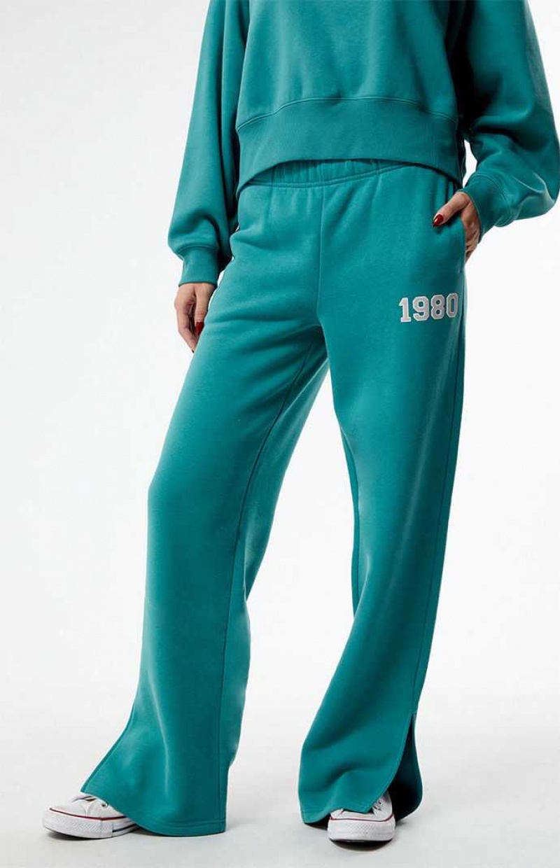 Pantalons PacSun 1980 Side Split Femme Vert | 921350NHT