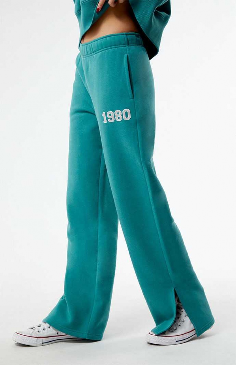 Pantalons PacSun 1980 Side Split Femme Vert | 921350NHT