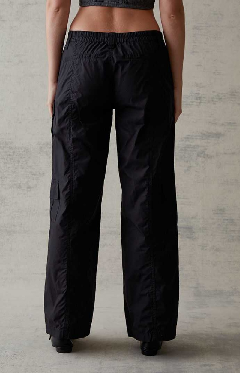 Pantalons PacSun Anthracite Low Rise Cargo Puddle Femme Grise Foncé | 289637YBI