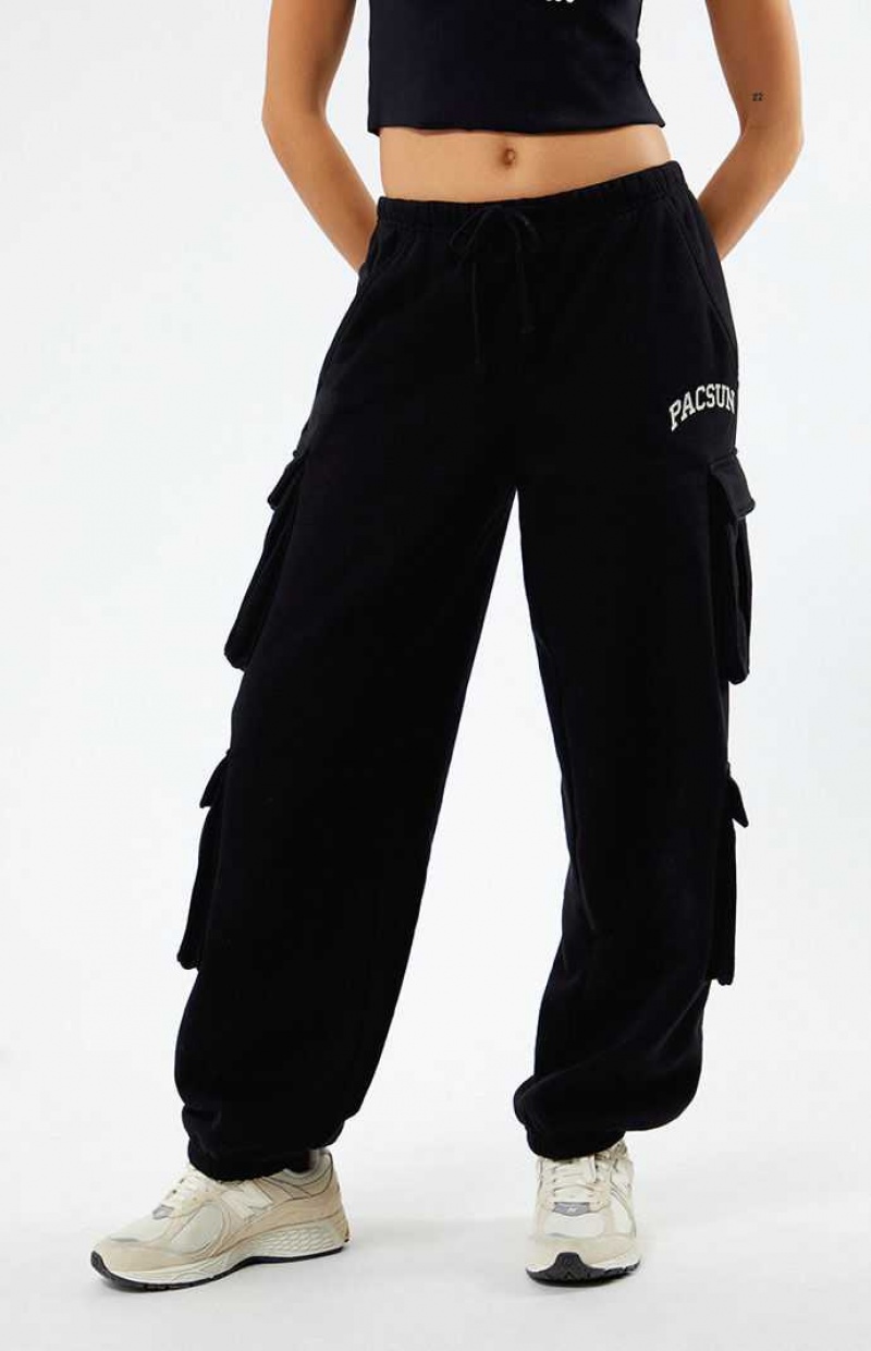 Pantalons PacSun Arch Cargo Femme Noir | 604957XNG