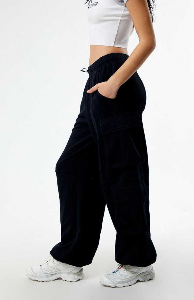 Pantalons PacSun Around Town Cargo Femme Noir | 652437TKN