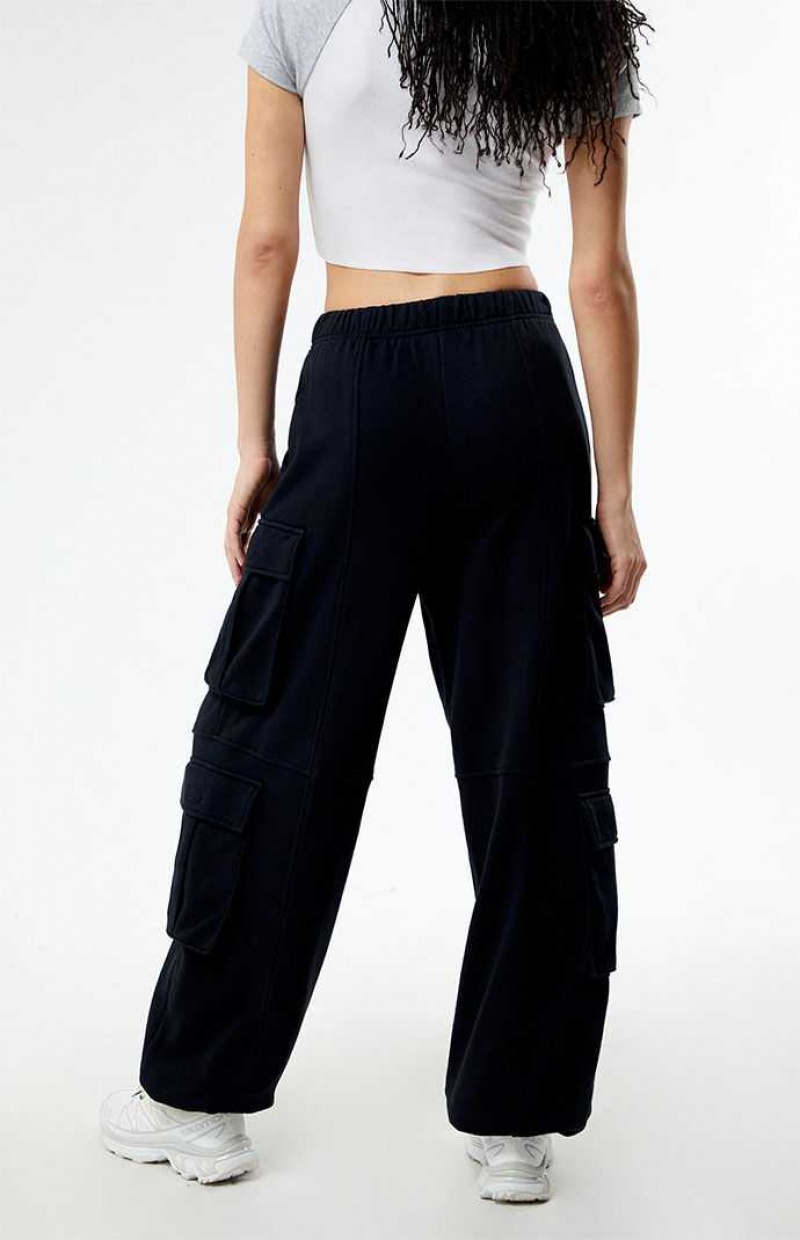 Pantalons PacSun Around Town Cargo Femme Noir | 652437TKN