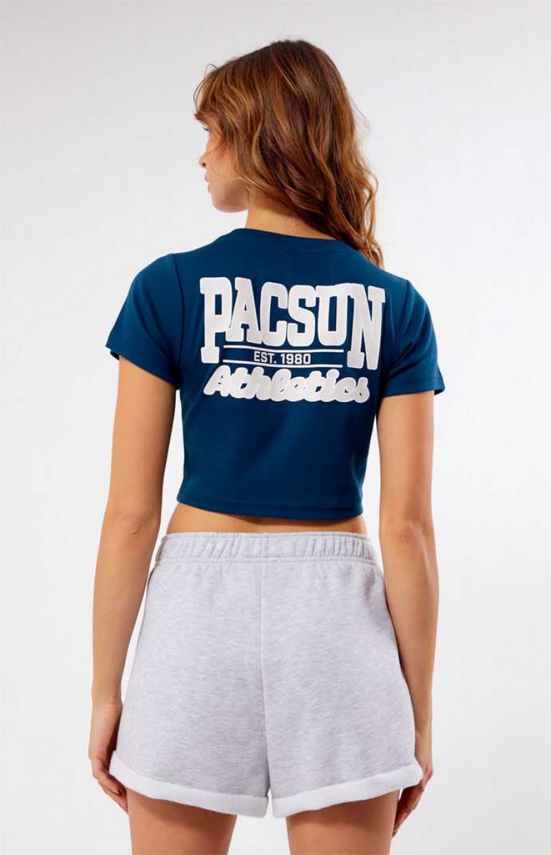 Pantalons PacSun Athletics Rolled Sweat Femme Grise | 762481XIY