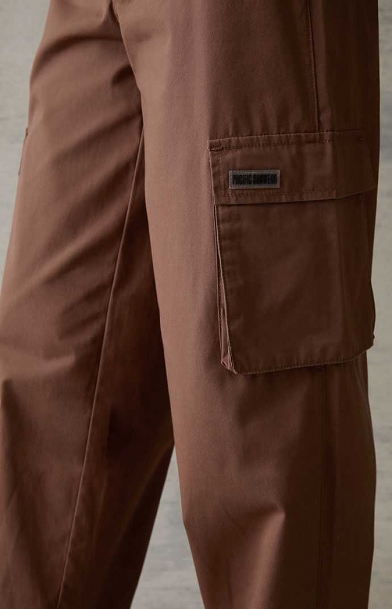 Pantalons PacSun Baggy Cargo Pull-On Femme HAZELNUT | 542130LMB