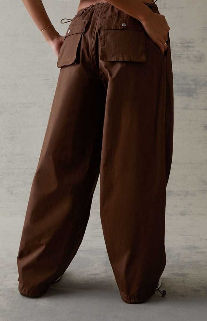 Pantalons PacSun Baggy Pull-On Femme Marron | 910376BIT