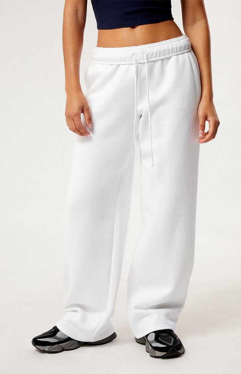 Pantalons PacSun Bar Harbor Larges Leg Femme Blanche | 968570ZWX