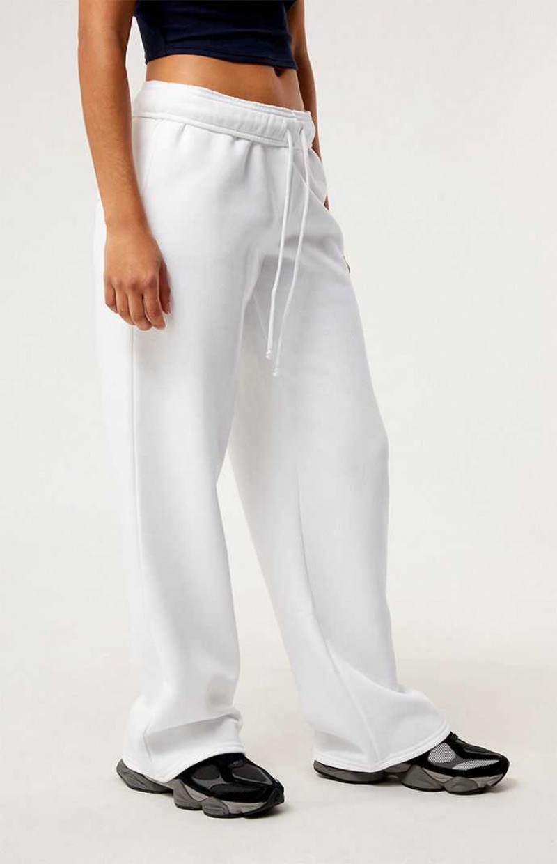 Pantalons PacSun Bar Harbor Larges Leg Femme Blanche | 968570ZWX