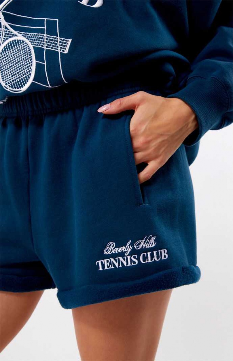 Pantalons PacSun Beverly Hills Tennis Club Rolled Sweat Femme Bleu Marine | 631208UVH