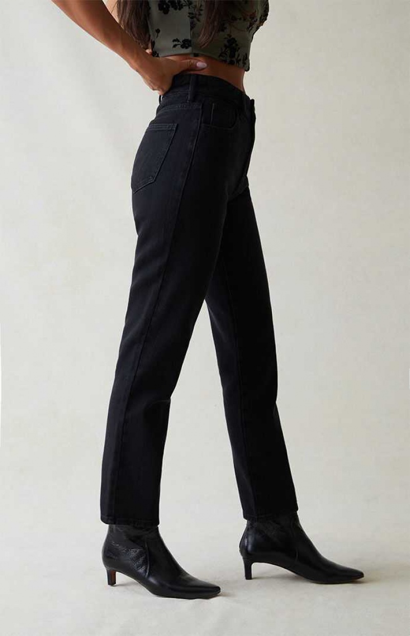 Pantalons PacSun Black Mom Femme Noir | 093542RDV