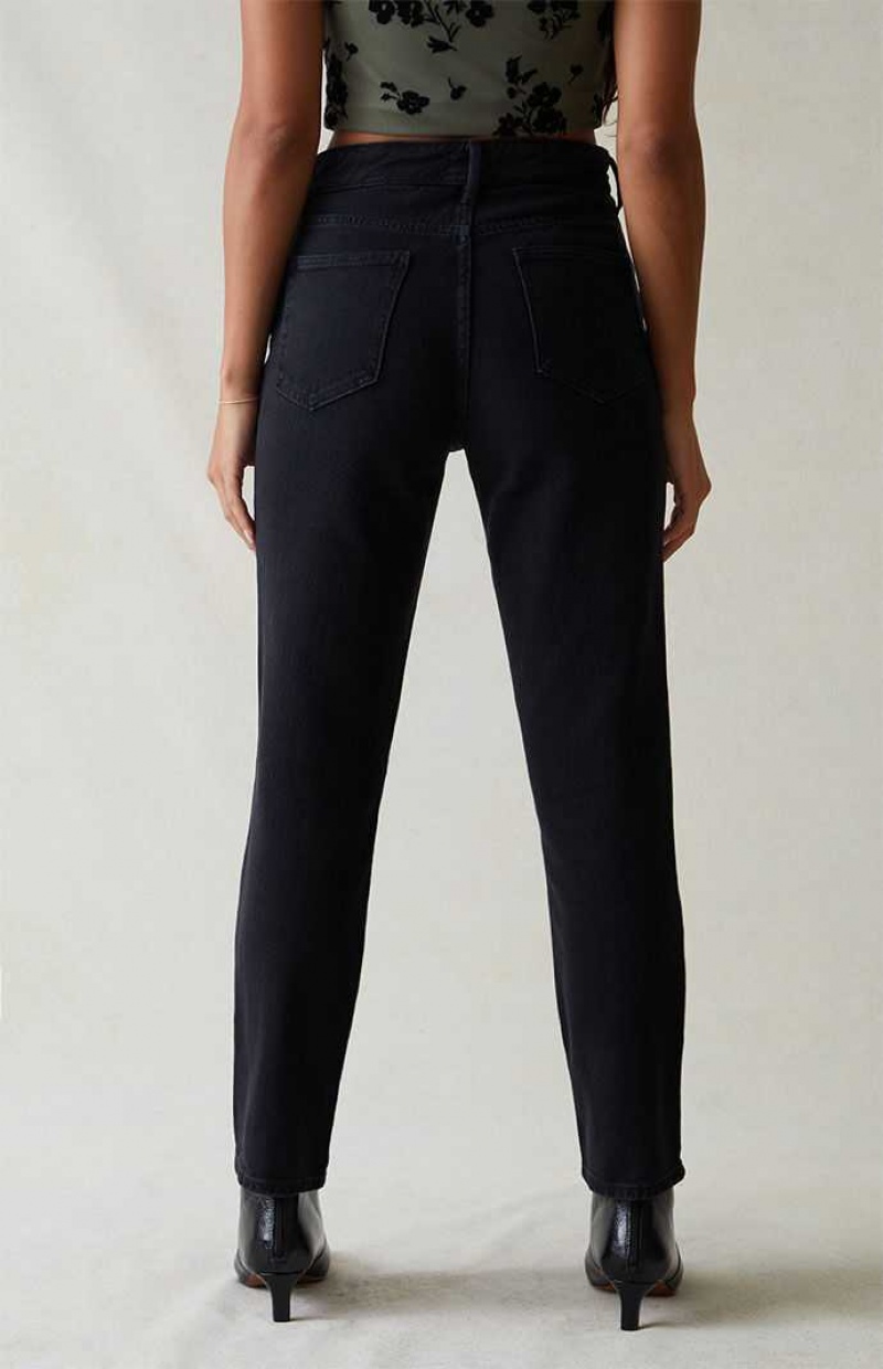 Pantalons PacSun Black Mom Femme Noir | 093542RDV