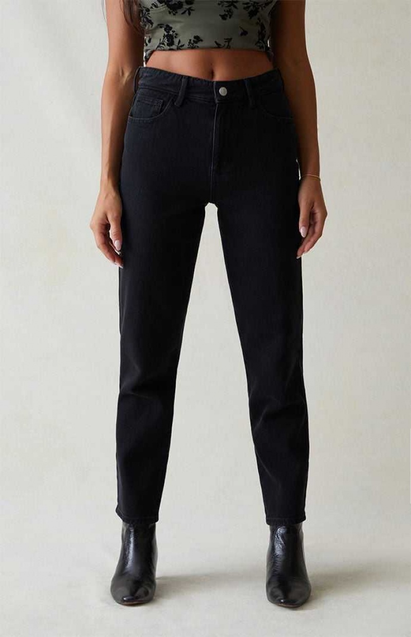 Pantalons PacSun Black Mom Femme Noir | 093542RDV