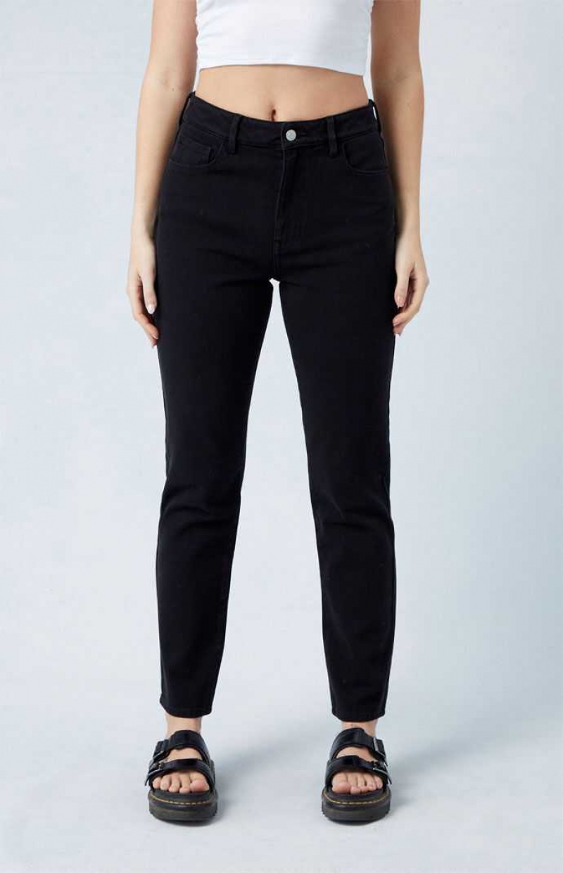 Pantalons PacSun Black Mom Femme Noir | 418579RMW