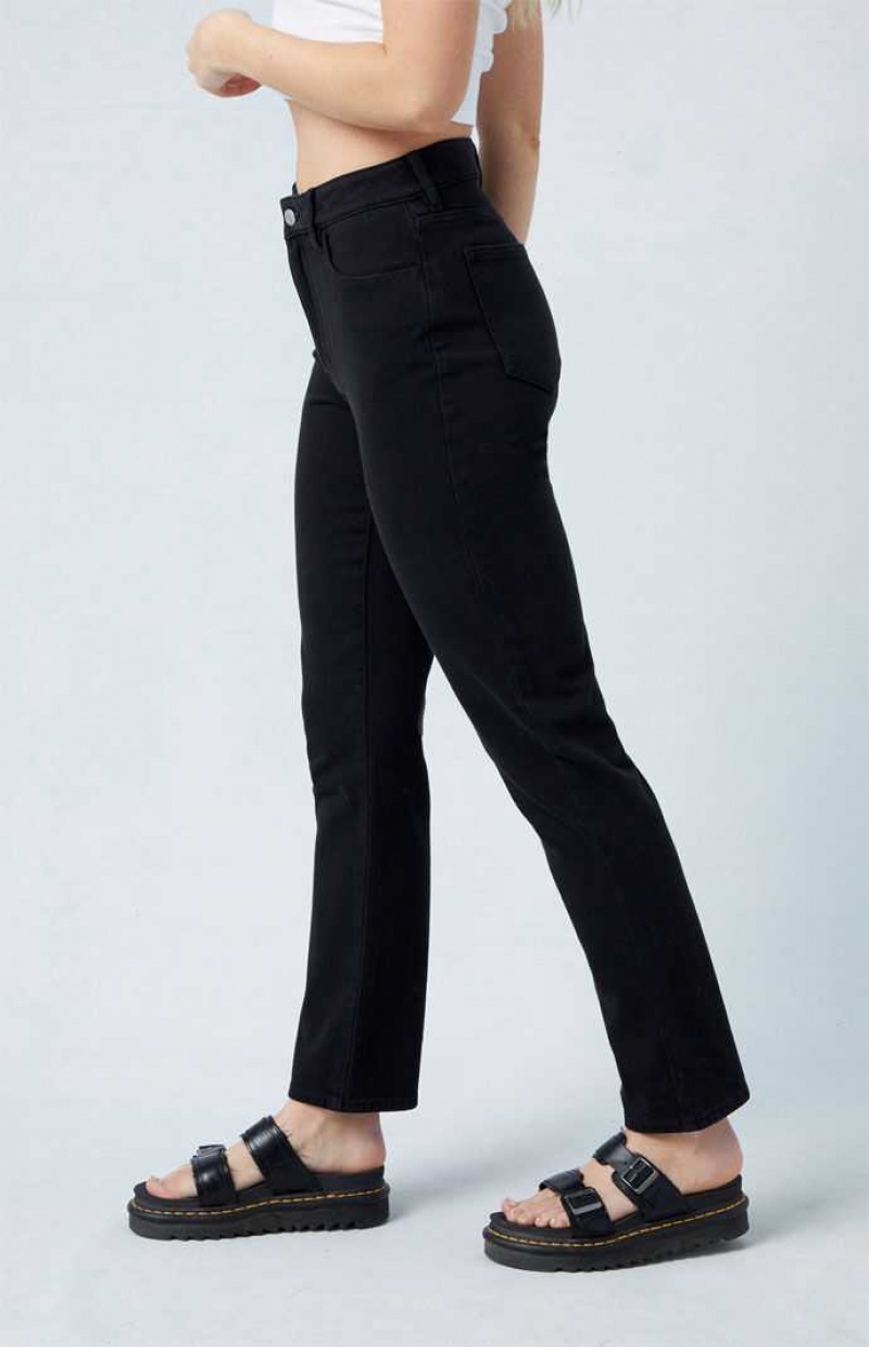 Pantalons PacSun Black Mom Femme Noir | 418579RMW