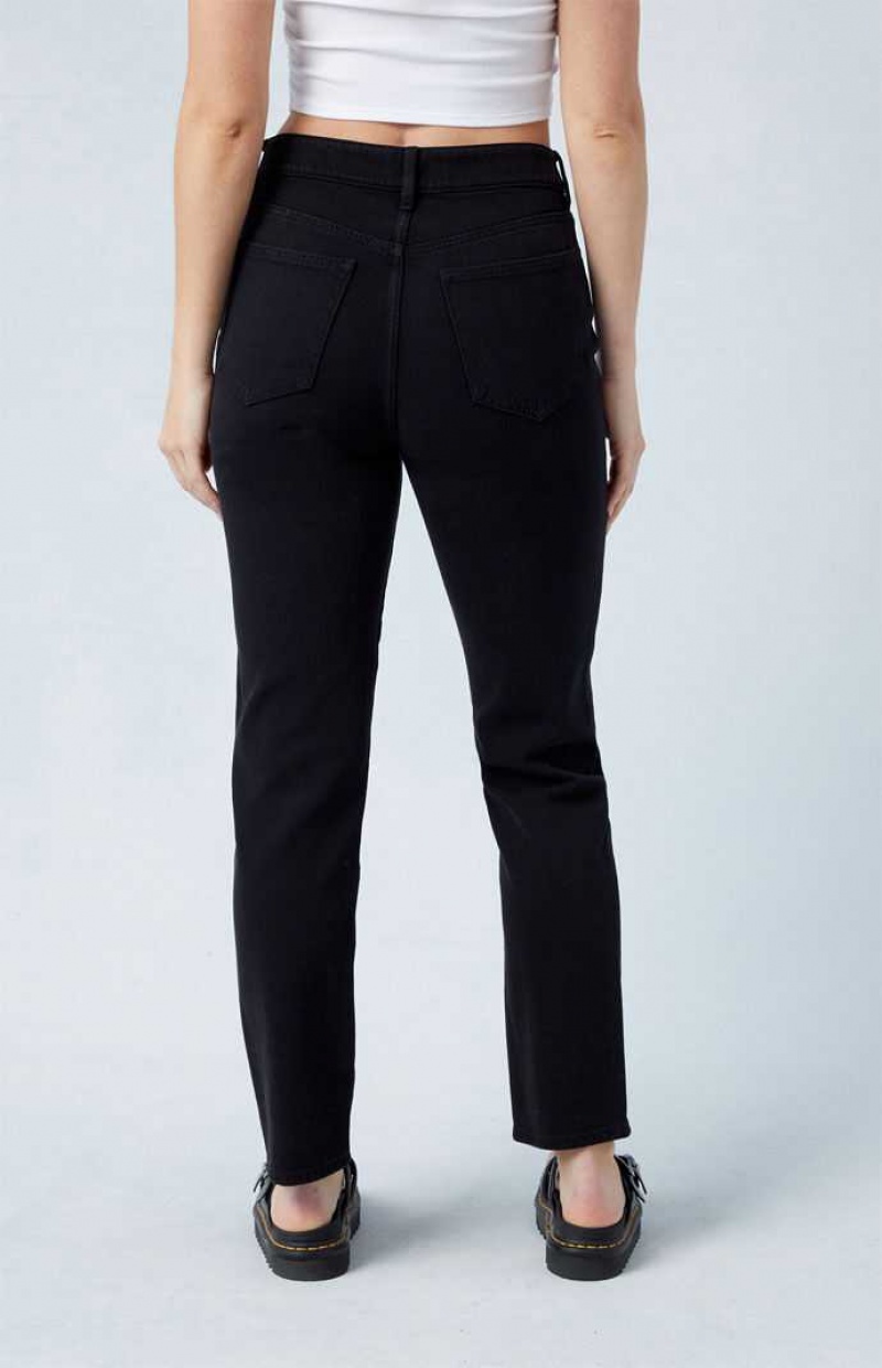 Pantalons PacSun Black Mom Femme Noir | 418579RMW