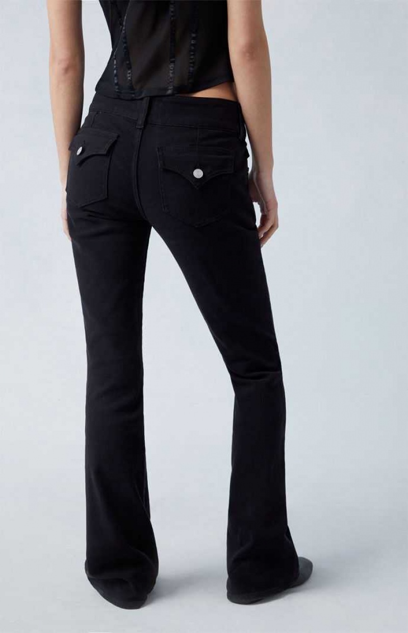 Pantalons PacSun Black Stretch Low Rise Bootcut Femme Indigo | 013672MYQ