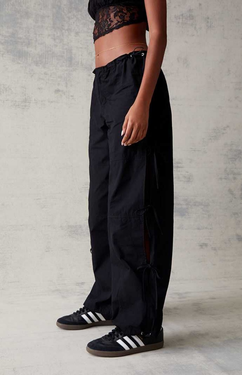 Pantalons PacSun Black Tie Side gy Femme Noir | 906834BTU