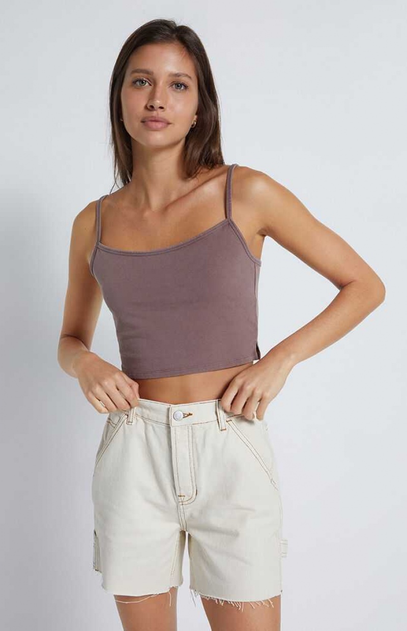 Pantalons PacSun Bone Carpenter Dad Femme Beige | 025817TIE