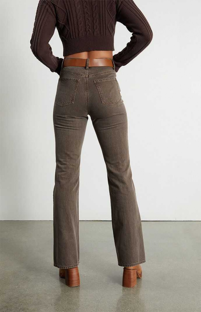 Pantalons PacSun Brown High Waisted Bootcut Femme Marron | 749031MTS